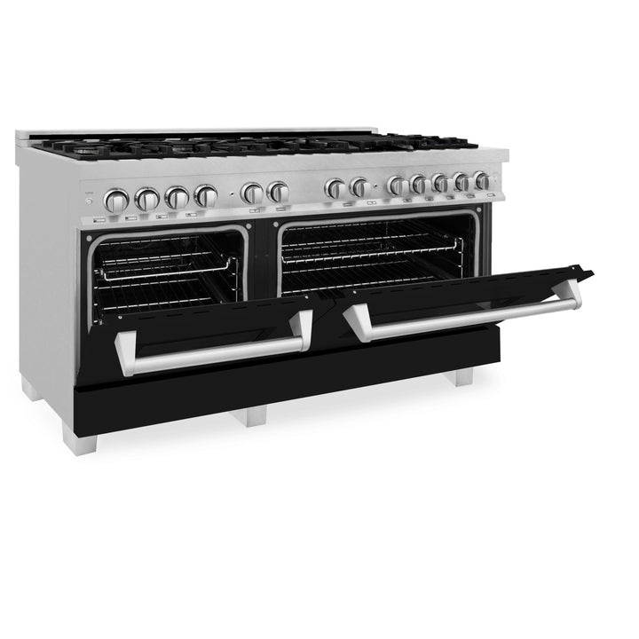 ZLINE 60 in. 7.4 cu. ft. Dual Fuel Range with Gas Stove and Electric Oven in Fingerprint Resistant Stainless Steel and Colored Door Options (RAS-60)