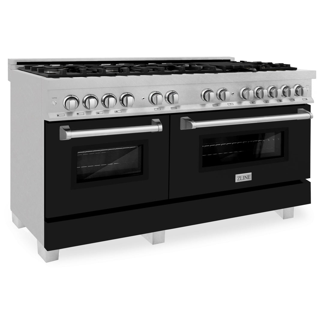 ZLINE 60 in. 7.4 cu. ft. Dual Fuel Range with Gas Stove and Electric Oven in Fingerprint Resistant Stainless Steel and Colored Door Options (RAS-60)