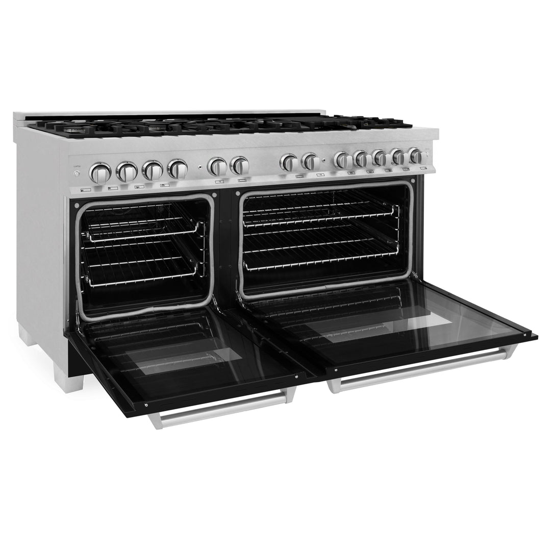 ZLINE 60 in. 7.4 cu. ft. Dual Fuel Range with Gas Stove and Electric Oven in Fingerprint Resistant Stainless Steel and Colored Door Options (RAS-60)