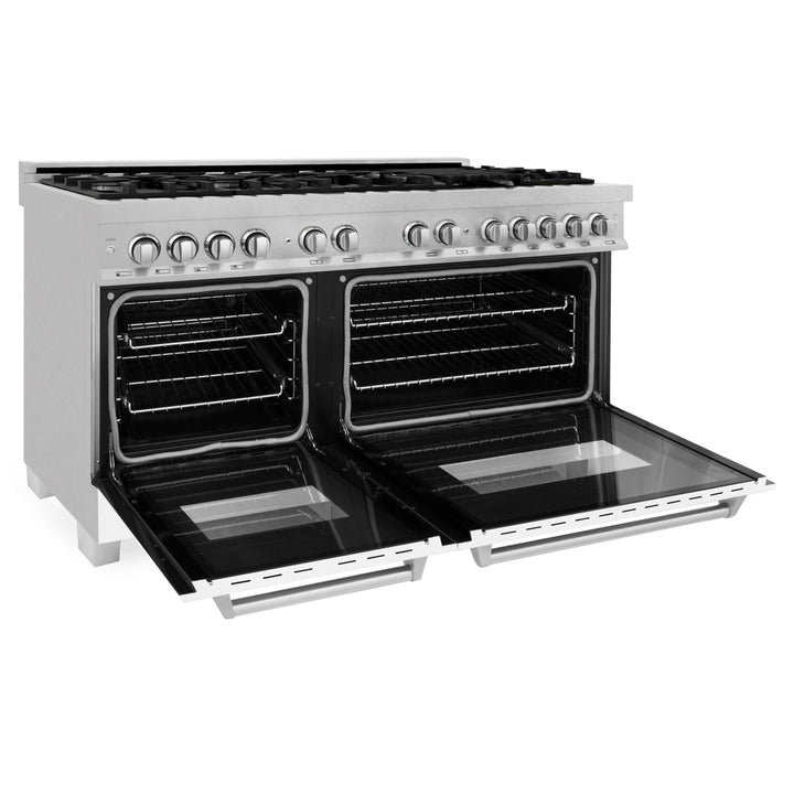 ZLINE 60 in. 7.4 cu. ft. Dual Fuel Range with Gas Stove and Electric Oven in Fingerprint Resistant Stainless Steel and Colored Door Options (RAS-60)