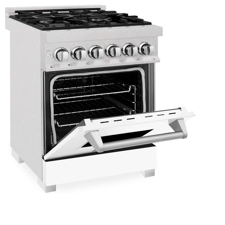 ZLINE 24 in. Professional Dual Fuel Range in Fingerprint Resistant Stainless Steel with Color Door Options (RAS-SN-24)