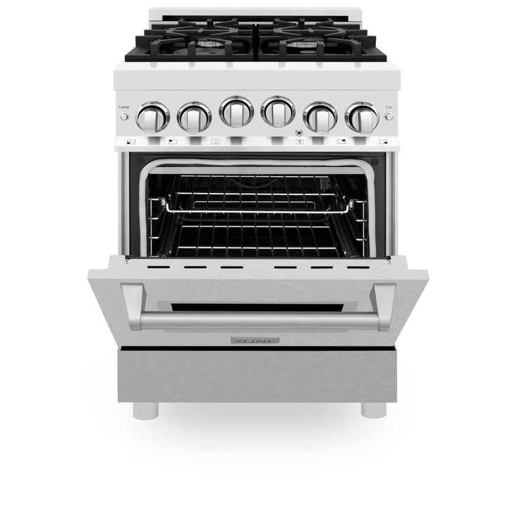 ZLINE 24 in. 2.8 cu. ft. Range with Gas Stove and Gas Oven in Stainless Steel (RG24)