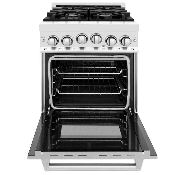 ZLINE 24 in. 2.8 cu. ft. Range with Gas Stove and Gas Oven in Stainless Steel (RG24)