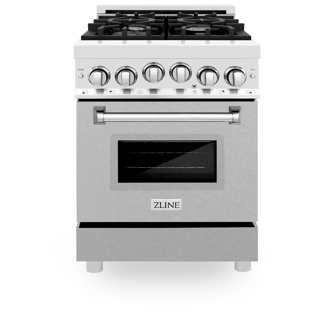 ZLINE 24 in. 2.8 cu. ft. Range with Gas Stove and Gas Oven in Stainless Steel (RG24)