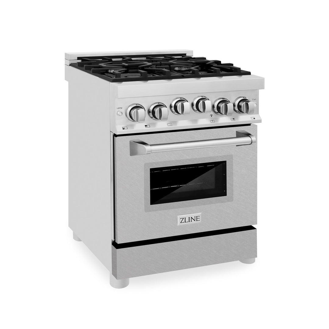 ZLINE 24 in. 2.8 cu. ft. Range with Gas Stove and Gas Oven in Stainless Steel (RG24)