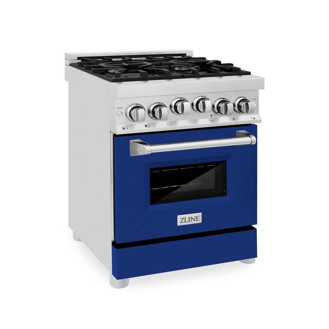 ZLINE 24 in. 2.8 cu. ft. Range with Gas Stove and Gas Oven in Stainless Steel (RG24)