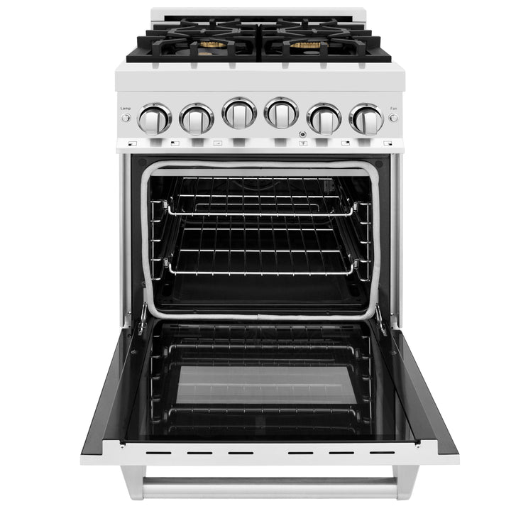 ZLINE 24 in. 2.8 cu. ft. Range with Gas Stove and Gas Oven in Stainless Steel (RG24)