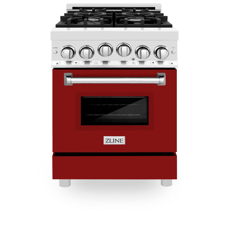 ZLINE 24 in. 2.8 cu. ft. Range with Gas Stove and Gas Oven in Stainless Steel (RG24)