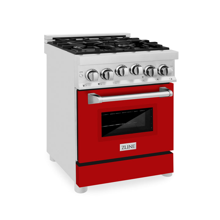 ZLINE 24 in. 2.8 cu. ft. Range with Gas Stove and Gas Oven in Stainless Steel (RG24)