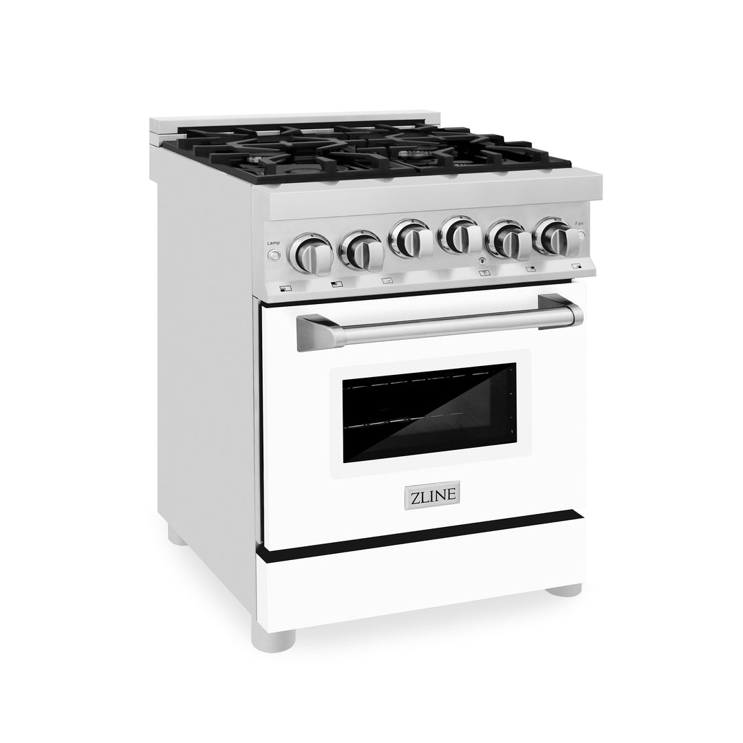 ZLINE 24 in. 2.8 cu. ft. Range with Gas Stove and Gas Oven in Stainless Steel (RG24)