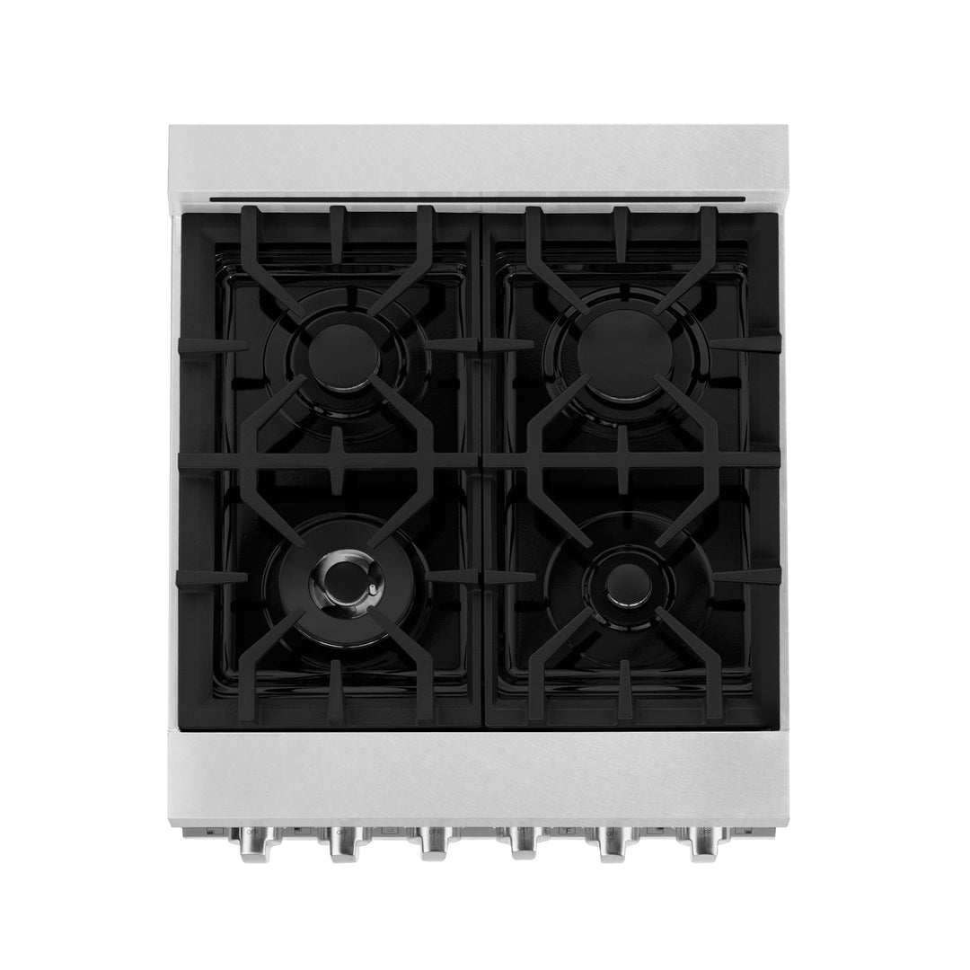 ZLINE 24 in. 2.8 cu. ft. Range with Gas Stove and Gas Oven in Fingerprint Resistant Stainless Steel (RGS-SN-24)