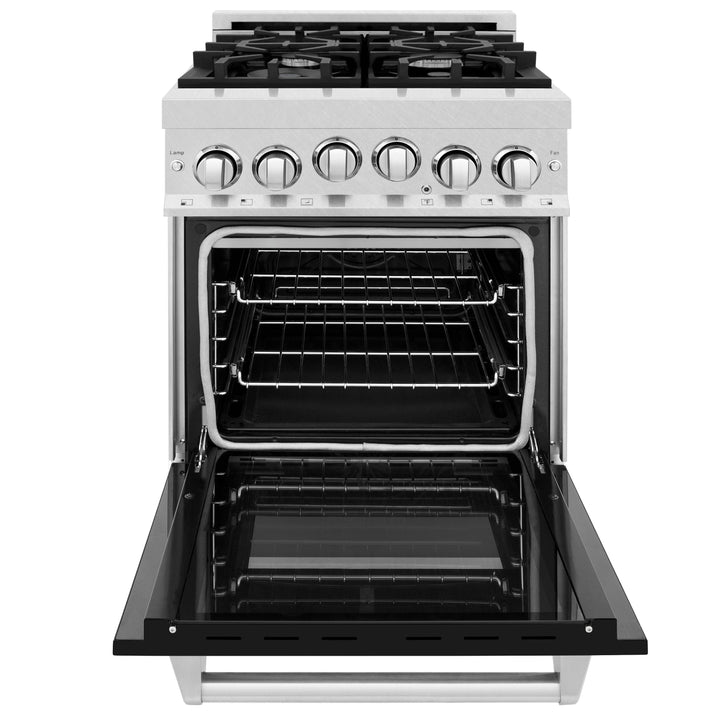 ZLINE 24 in. 2.8 cu. ft. Range with Gas Stove and Gas Oven in Fingerprint Resistant Stainless Steel (RGS-SN-24)