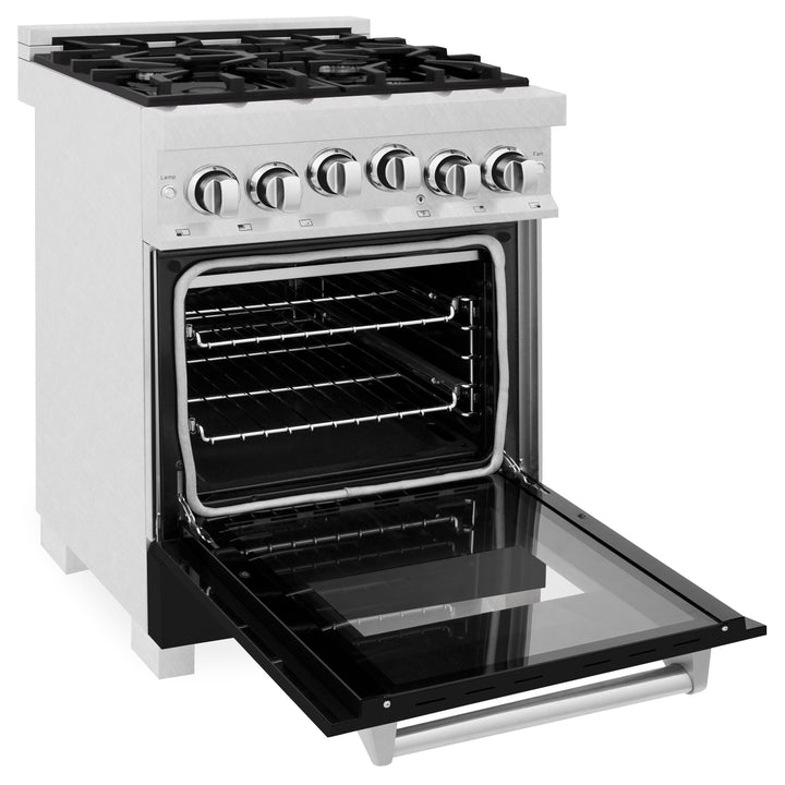 ZLINE 24 in. 2.8 cu. ft. Range with Gas Stove and Gas Oven in Fingerprint Resistant Stainless Steel (RGS-SN-24)