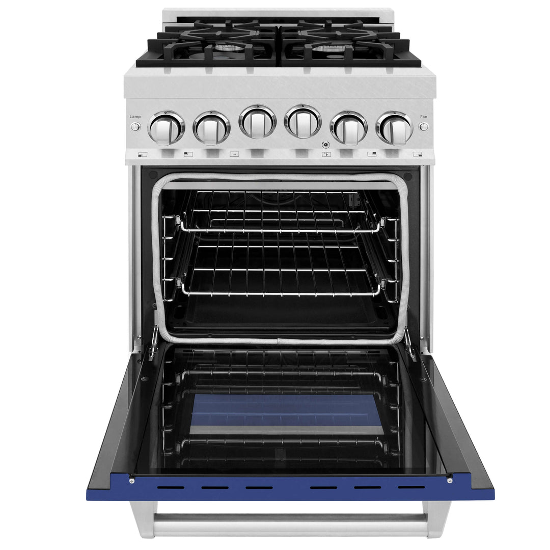 ZLINE 24 in. 2.8 cu. ft. Range with Gas Stove and Gas Oven in Fingerprint Resistant Stainless Steel (RGS-SN-24)