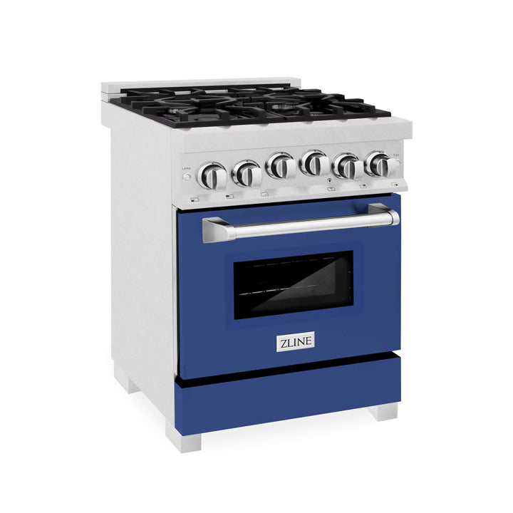 ZLINE 24 in. 2.8 cu. ft. Range with Gas Stove and Gas Oven in Fingerprint Resistant Stainless Steel (RGS-SN-24)