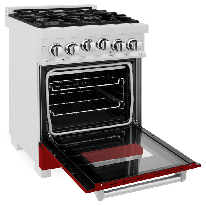 ZLINE 24 in. 2.8 cu. ft. Range with Gas Stove and Gas Oven in Fingerprint Resistant Stainless Steel (RGS-SN-24)