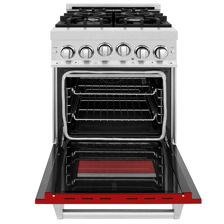 ZLINE 24 in. 2.8 cu. ft. Range with Gas Stove and Gas Oven in Fingerprint Resistant Stainless Steel (RGS-SN-24)