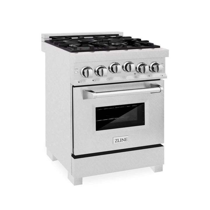 ZLINE 24 in. 2.8 cu. ft. Range with Gas Stove and Gas Oven in Fingerprint Resistant Stainless Steel (RGS-SN-24)