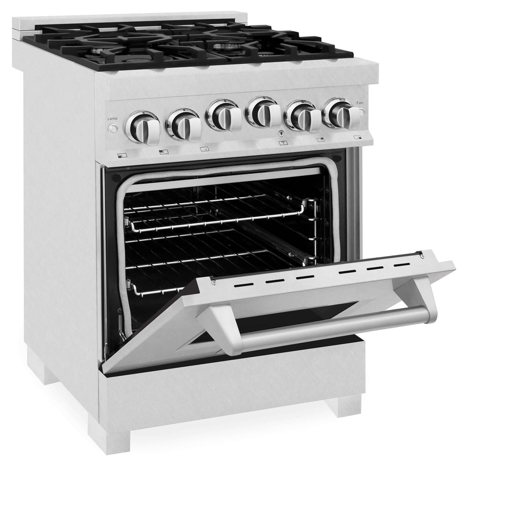 ZLINE 24 in. 2.8 cu. ft. Range with Gas Stove and Gas Oven in Fingerprint Resistant Stainless Steel (RGS-SN-24)