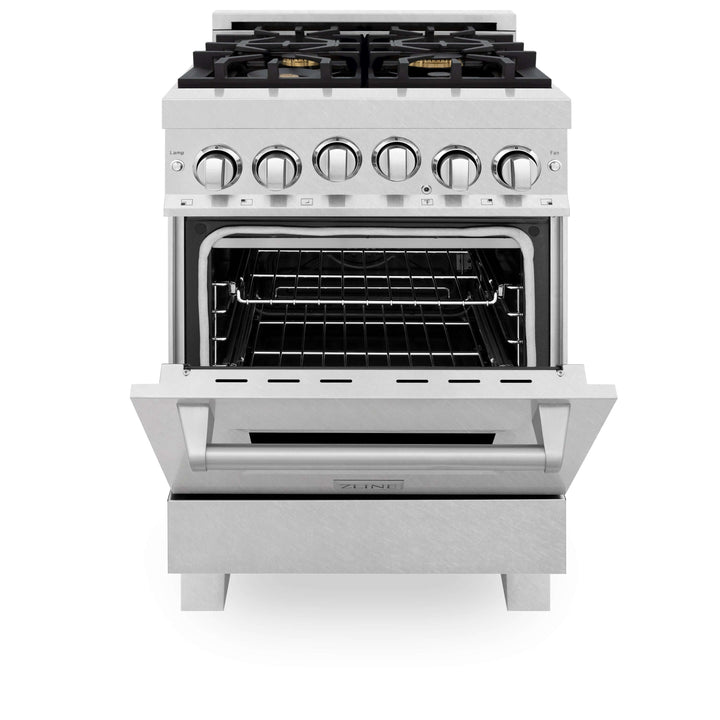 ZLINE 24 in. 2.8 cu. ft. Range with Gas Stove and Gas Oven in Fingerprint Resistant Stainless Steel (RGS-SN-24)