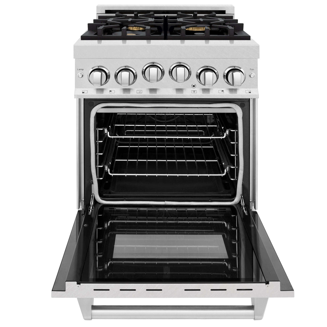 ZLINE 24 in. 2.8 cu. ft. Range with Gas Stove and Gas Oven in Fingerprint Resistant Stainless Steel (RGS-SN-24)