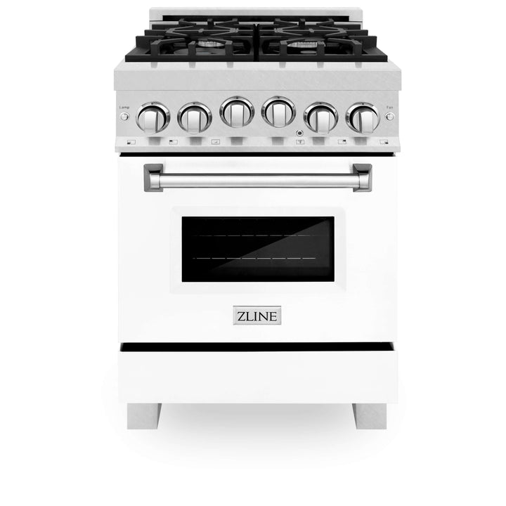 ZLINE 24 in. 2.8 cu. ft. Range with Gas Stove and Gas Oven in Fingerprint Resistant Stainless Steel (RGS-SN-24)