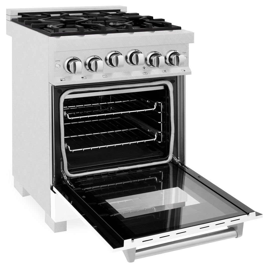 ZLINE 24 in. 2.8 cu. ft. Range with Gas Stove and Gas Oven in Fingerprint Resistant Stainless Steel (RGS-SN-24)