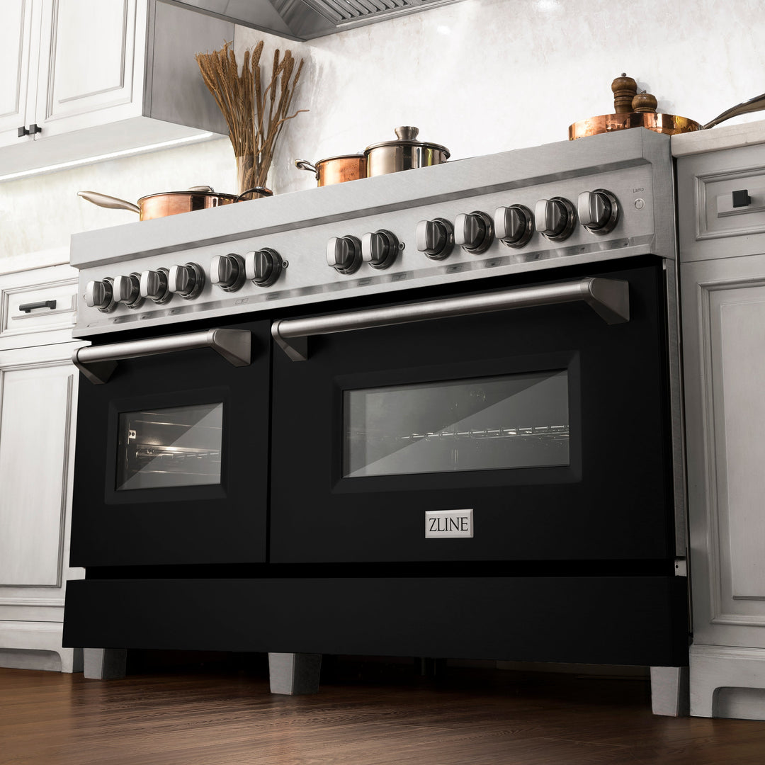 ZLINE 60 in. 7.4 cu. ft. Dual Fuel Range with Gas Stove and Electric Oven in Fingerprint Resistant Stainless Steel and Colored Door Options (RAS-60)