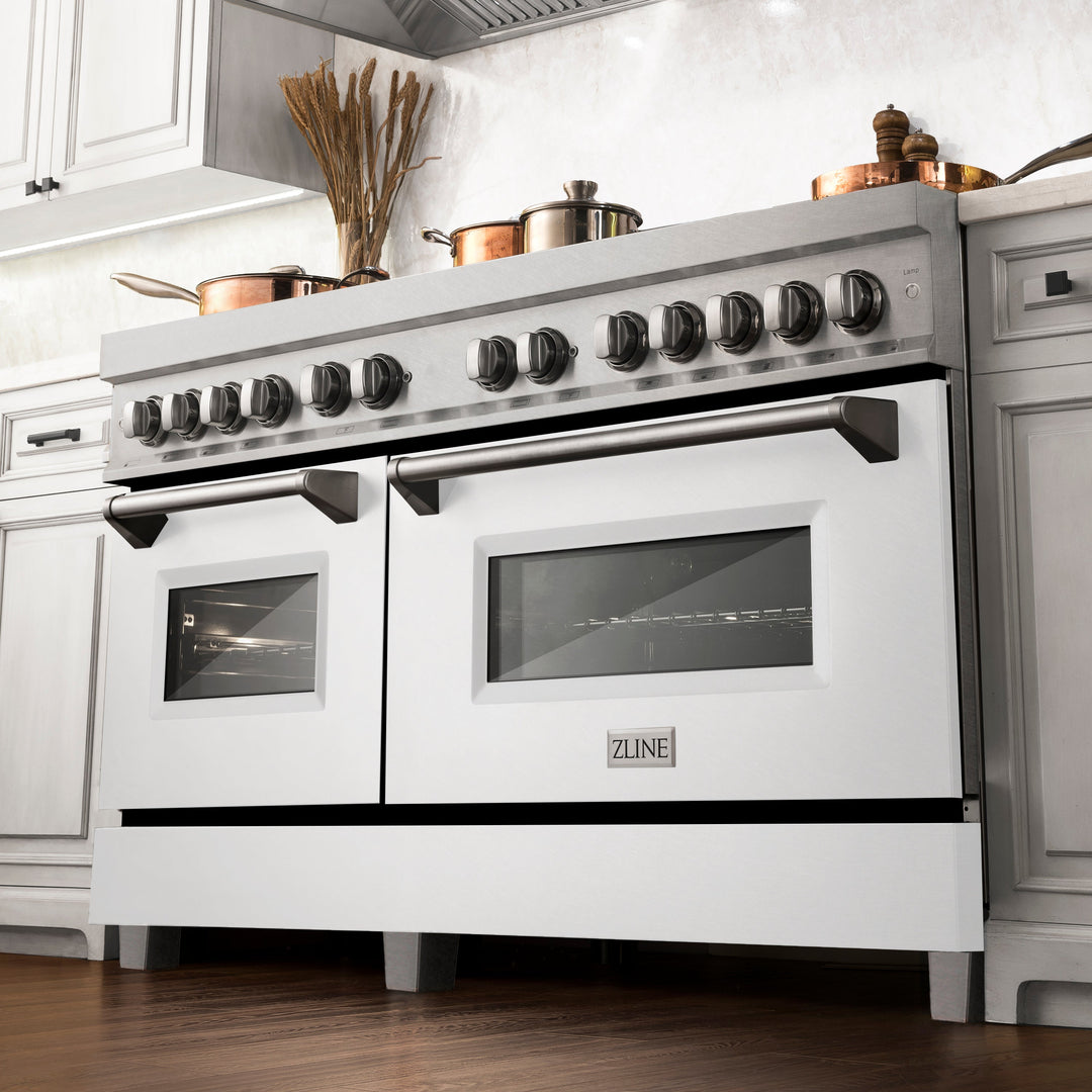 ZLINE 60 in. 7.4 cu. ft. Dual Fuel Range with Gas Stove and Electric Oven in Fingerprint Resistant Stainless Steel and Colored Door Options (RAS-60)