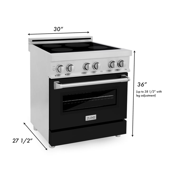 ZLINE 30 in. 4.0 cu. ft. Induction Range with a 4 Induction Element Stove and Electric Oven in Stainless Steel with Colored Door Options (RAIND-30)