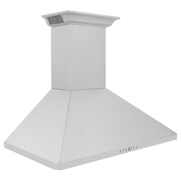 ZLINE Wall Mount Range Hood in Stainless Steel with Built-in ZLINE CrownSound™ Bluetooth Speakers (KF1CRN-BT)