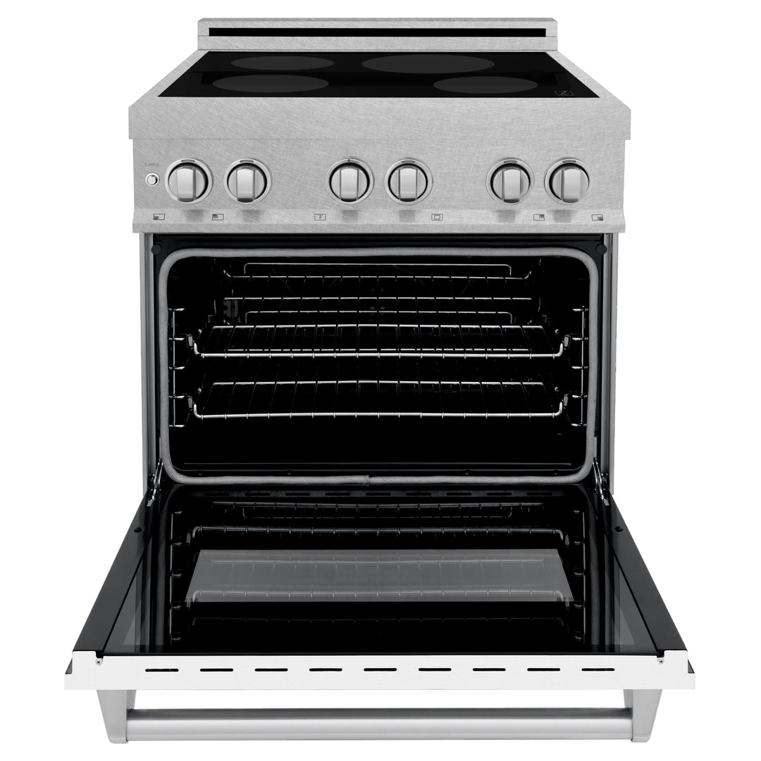 ZLINE 30 In 4.0 cu. ft. Induction Range in Fingerprint Resistant with a 4 Element Stove and Electric Oven (RAINDS-30)