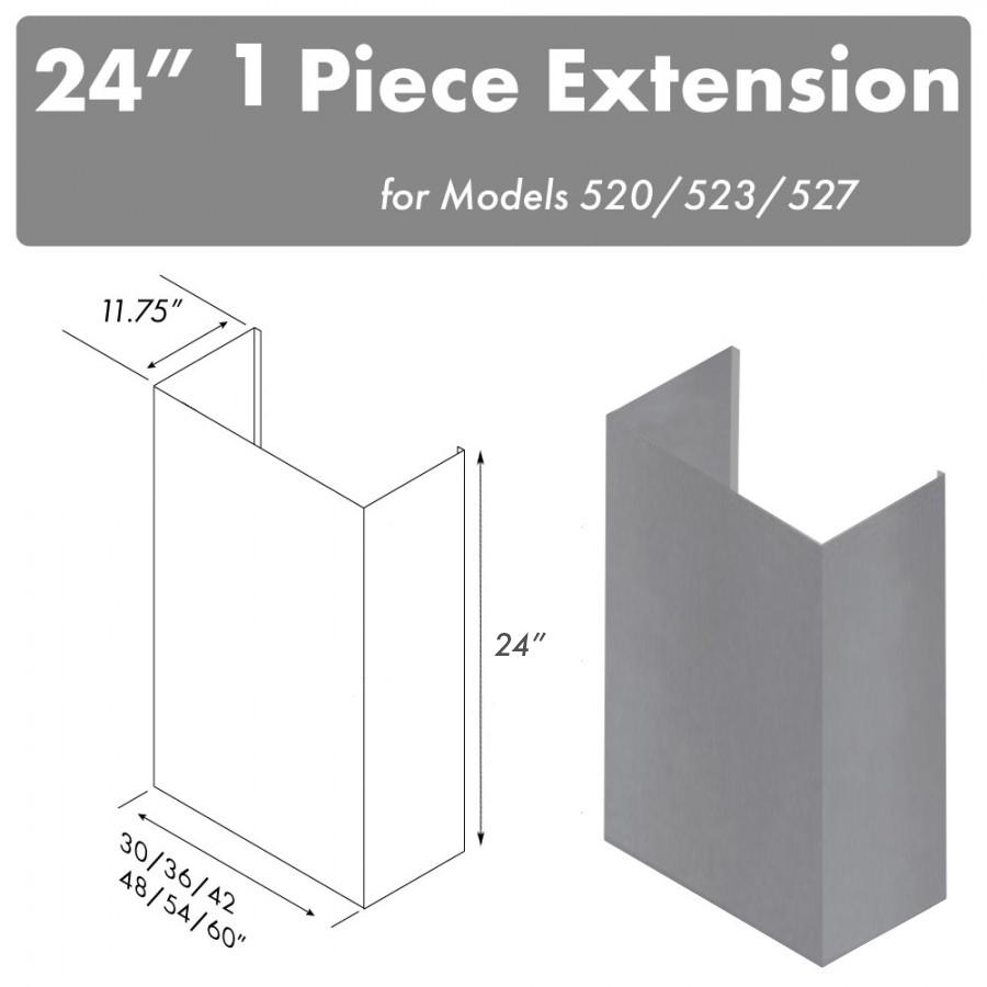 ZLINE 24 in. Chimney for 36 in. Under Cabinet Hoods (520/523/527-36-2FTEXT)