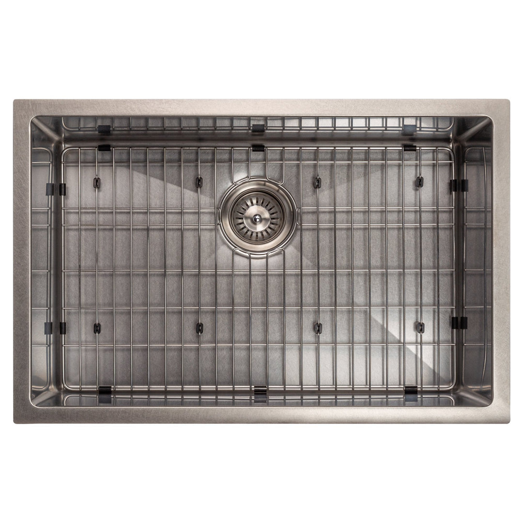 ZLINE 27 in. Meribel Undermount Single Bowl Kitchen Sink with Bottom Grid (SRS)