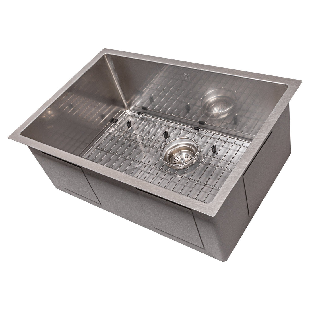 ZLINE 27 in. Meribel Undermount Single Bowl Kitchen Sink with Bottom Grid (SRS)