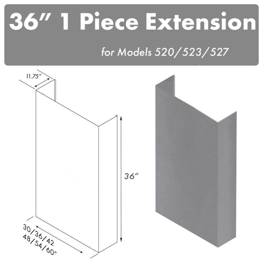 ZLINE 36 in. Chimney for 36 in. Under Cabinet Hoods (520/523/527-36-3FTEXT)