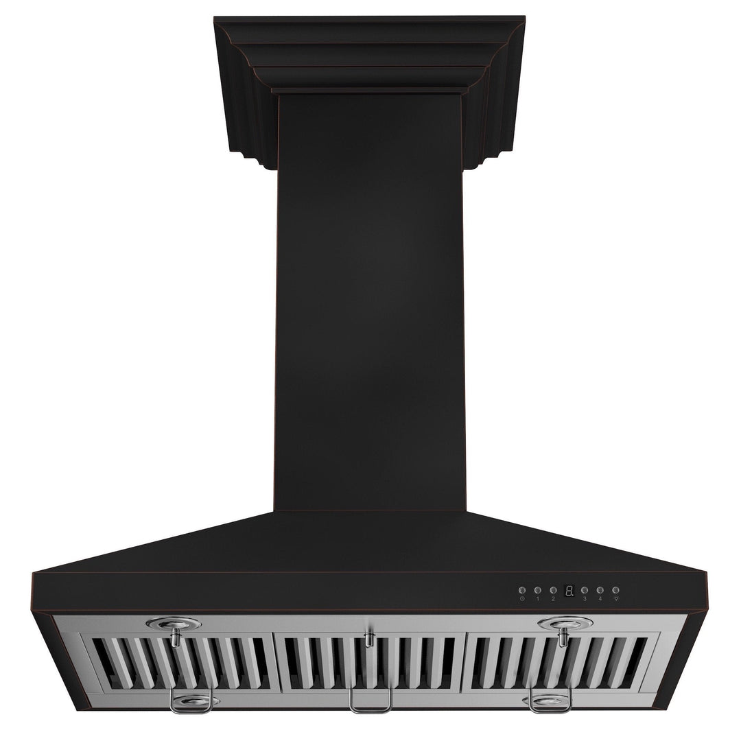 ZLINE 36 in. Designer Series Oil-Rubbed Bronze Island Mount Range Hood (8KL3iB-36)