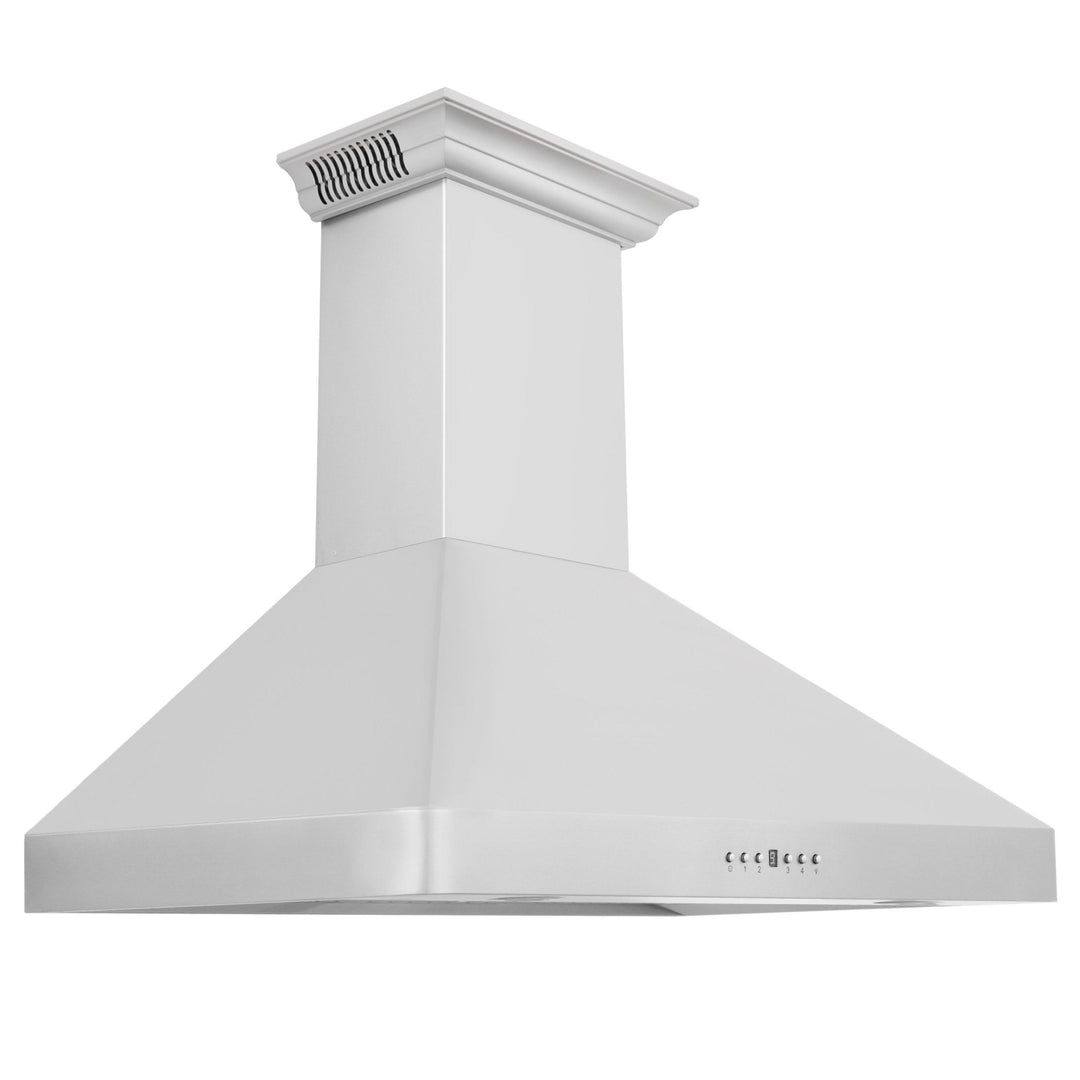 ZLINE Wall Mount Range Hood in Stainless Steel with Built-in ZLINE CrownSound™ Bluetooth Speakers (KF2CRN-BT)