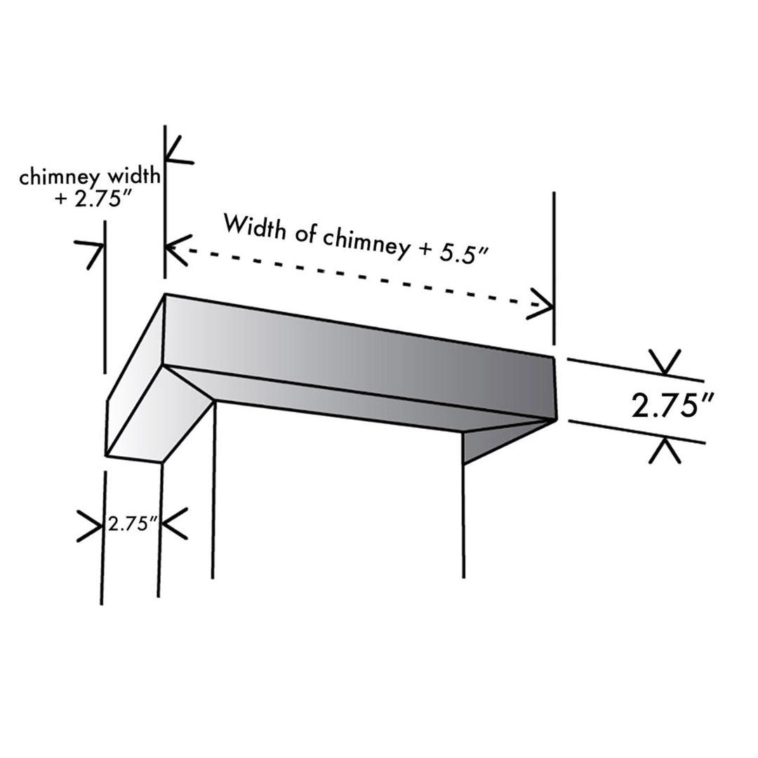 ZLINE Crown Molding Profile 2 for Wall Mount Range Hood (CM2-455/476/477/667/697)