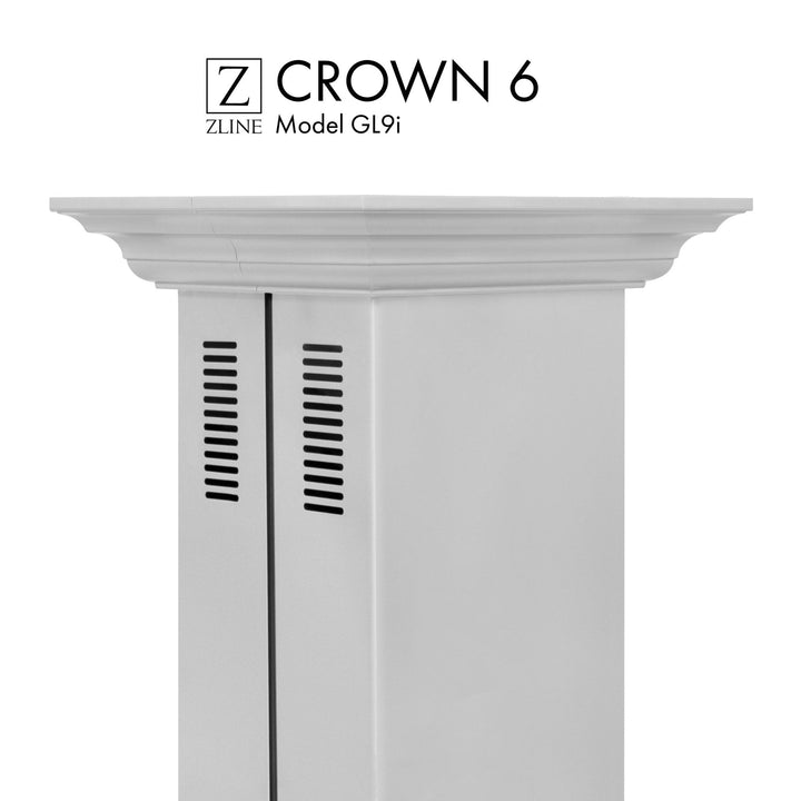 ZLINE Crown Molding Profile 6 for Island Mount Range Hood (CM6-GL9i)