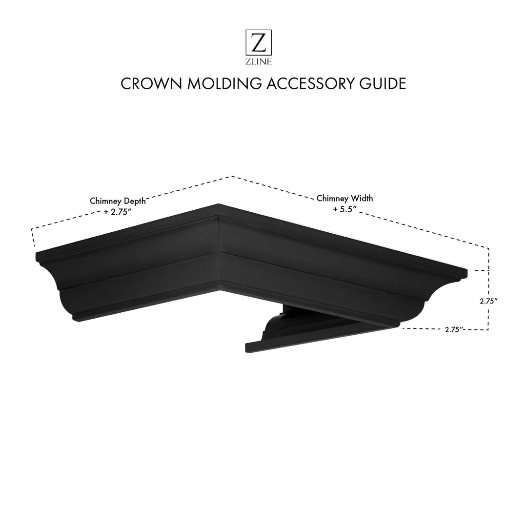 ZLINE Crown Molding Profile 6 for Wall Mount Range Hood (CM6-BSKBN)