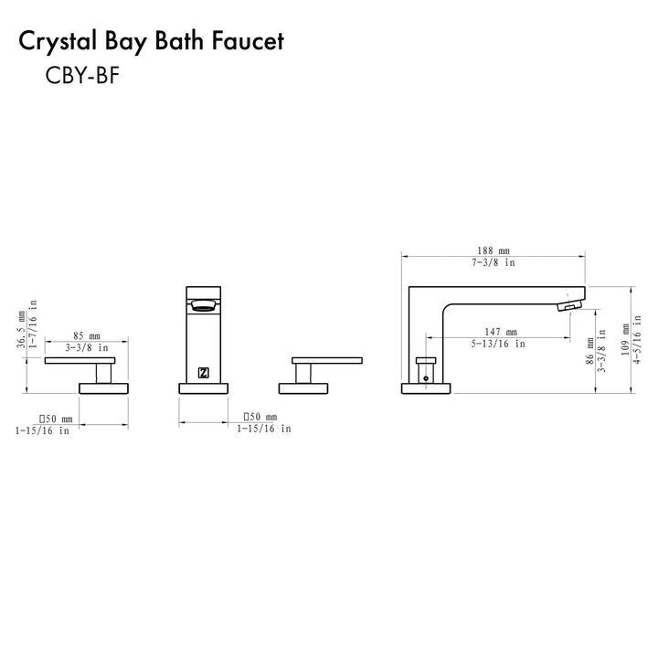 ZLINE Crystal Bay Bath Faucet (CBY-BF) - Rustic Kitchen & Bath - Faucets - ZLINE Kitchen and Bath