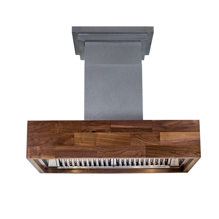 ZLINE Remote Blower Ducted Designer Series Wooden Wall Mount Range Hood in Butcher Block (681W-RD/RS)