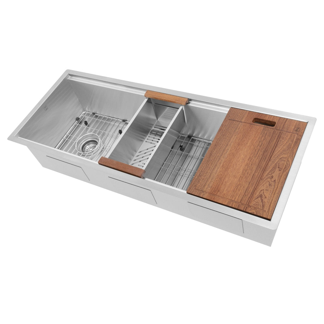 ZLINE 43 in. Garmisch Undermount Single Bowl Kitchen Sink with Bottom Grid and Accessories (SLS-43)