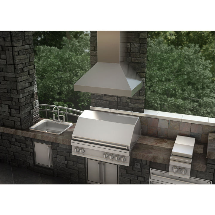 ZLINE Outdoor Wall Mount Range Hood in Stainless Steel (597-304)