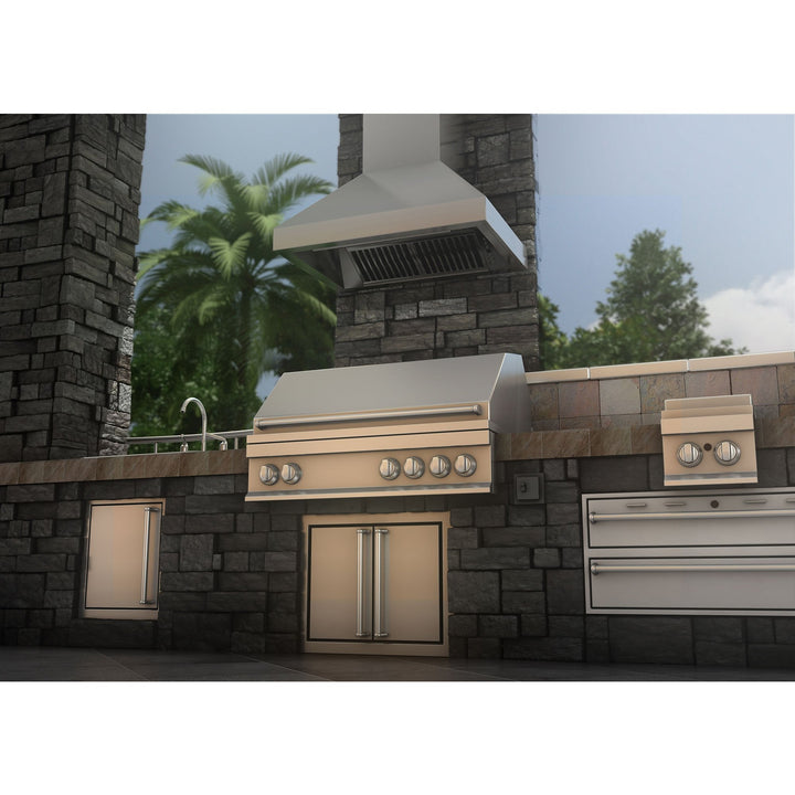 ZLINE Outdoor Wall Mount Range Hood in Stainless Steel (597-304)