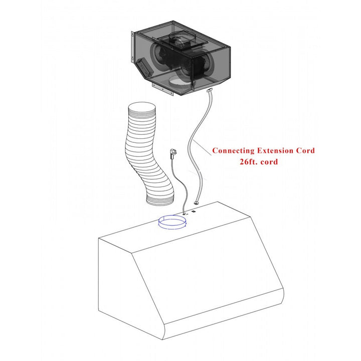 ZLINE Remote Blower Range Hood Insert In Stainless Steel (721-RS-400)