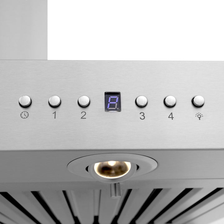 ZLINE Wall Mount Range Hood In Stainless Steel With Built-In ZLINE CrownSound® Bluetooth Speakers (KECRN-BT)