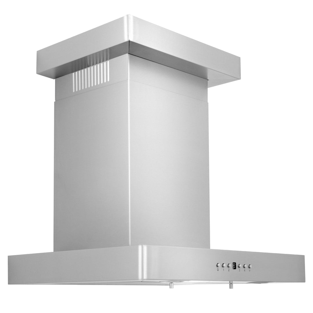 ZLINE Kitchen and Bath, ZLINE Wall Mount Range Hood In Stainless Steel With Crown Molding (KECRN), KECRN-24,