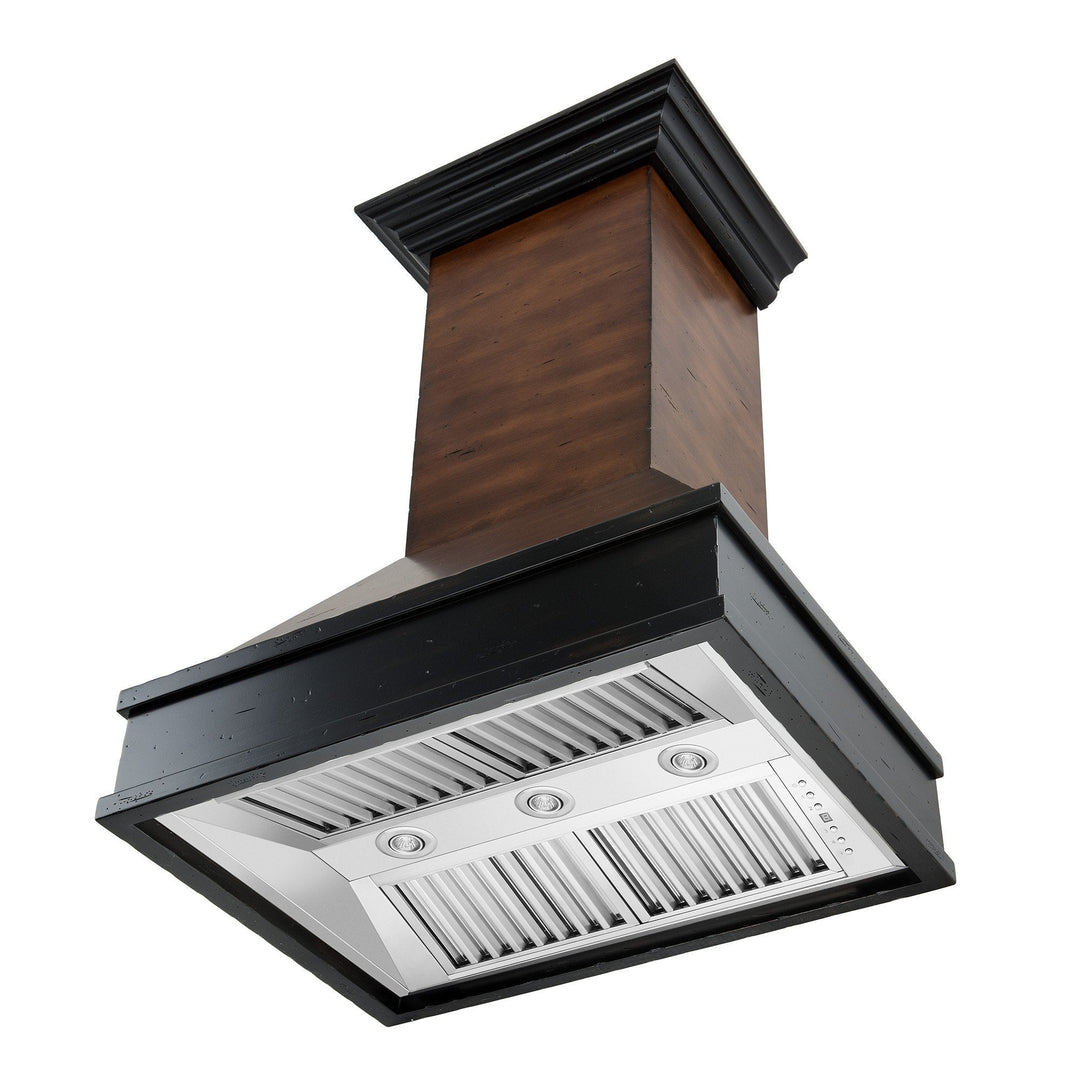 ZLINE Wooden Wall Mount Range Hood in Antigua and Hamilton - Includes Motor (329AH)